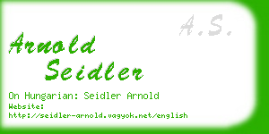arnold seidler business card